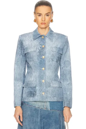 BRANDON MAXWELL The Gage Jacket in - Blue. Size 0 (also in 2, 4).