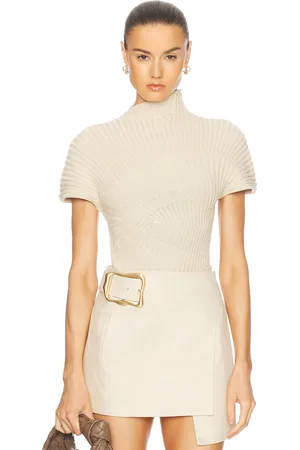 Cult Gaia Annemie Knit Top in - Beige. Size XS (also in S).
