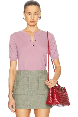 Bottega Veneta Short Sleeve Top in - Pink. Size L (also in S).