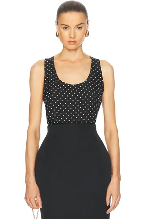 WARDROBE.NYC Silk Tank Top in - Black. Size L (also in M, S, XL, XS, XXS).