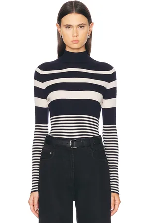 Moncler Long Sleeve Turtleneck Top in - Navy. Size L (also in M, S).