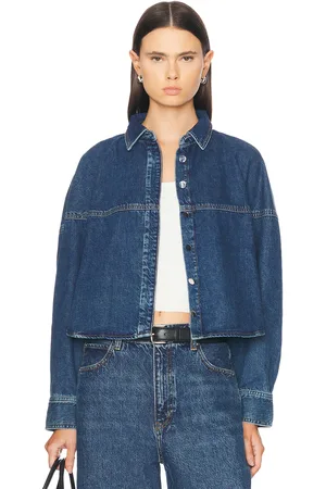 Frame The Bubble Shirt in - Blue. Size L (also in M, S, XL, XS).