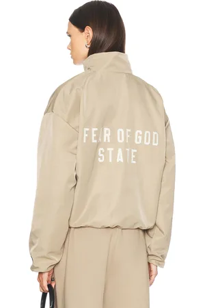 FEAR OF GOD Track Jacket in - Beige. Size L (also in M, XL, XS).