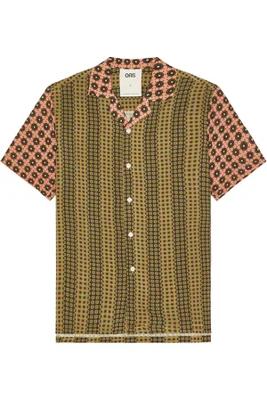 Oas Reverie Viscose Shirt in - Olive. Size L (also in M, S, XL/1X).