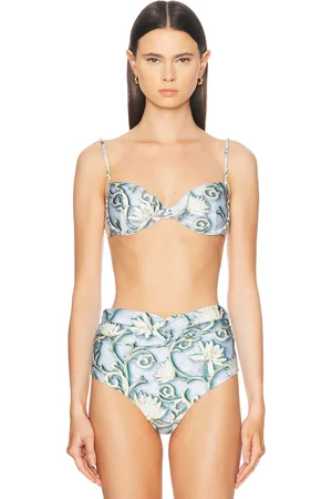 Agua by Agua Bendita Magdalena Soledad Bikini Top in - Baby Blue. Size L (also in M, XS).