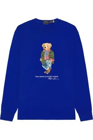 Ralph Lauren Long Sleeve Graphic Polo Bear T-Shirt in - Blue. Size XL/1X (also in ).