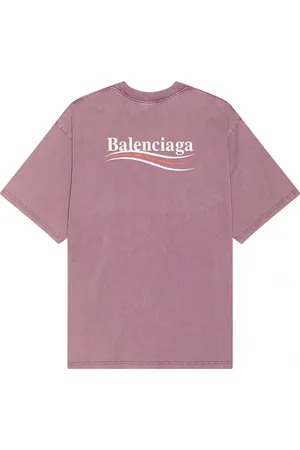 Balenciaga Medium Fit T-Shirt in Purple White & Red - Purple. Size M (also in ).
