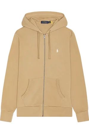 Ralph Lauren Loopback Terry Full Zip Hoodie in - Tan. Size L (also in M, S, XL/1X).