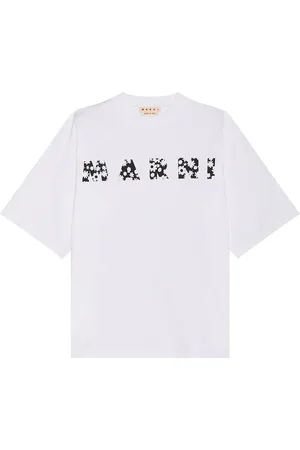 Marni Logo T-Shirt in - White. Size 46 (also in 50, 52).