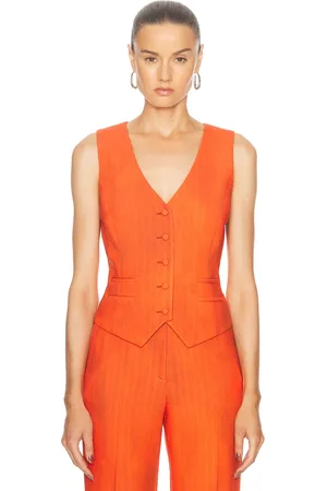 GABRIELA HEARST Coleridge Vest in - Orange. Size 36 (also in 40, 42).