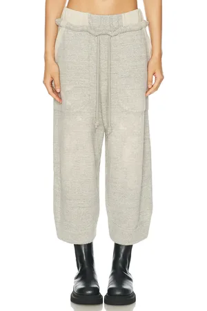 R13 Deconstructed Cropped Sweatpant in - Grey. Size L (also in ).