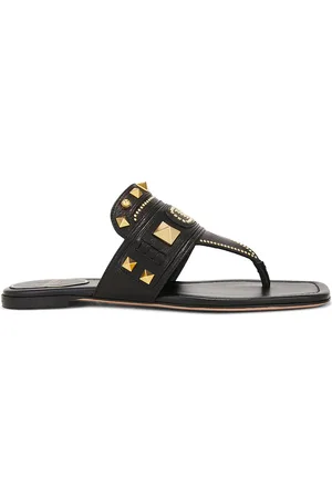 VALENTINO GARAVANI Plaster Caster Thong Sandal in - Black. Size 36 (also in 36.5, 37, 37.5, 38.5, 39.5, 40, 41).