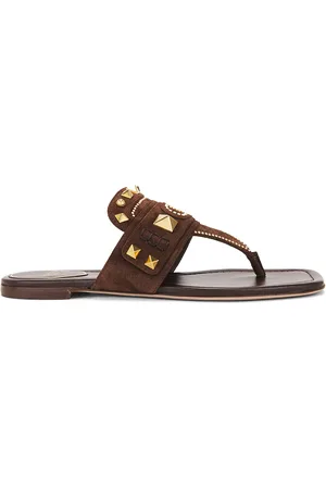 VALENTINO GARAVANI Plaster Caster Thong Sandal in - Brown. Size 36 (also in 36.5, 37, 37.5, 39, 39.5, 41).