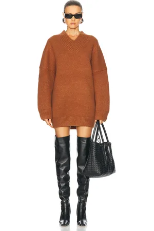 SER.O.YA Almada Sweater Dress in - Brown. Size S (also in XL, XS).