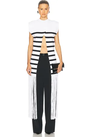 Jean Paul Gaultier Mariniere Crossed Top in - White. Size M (also in XS).