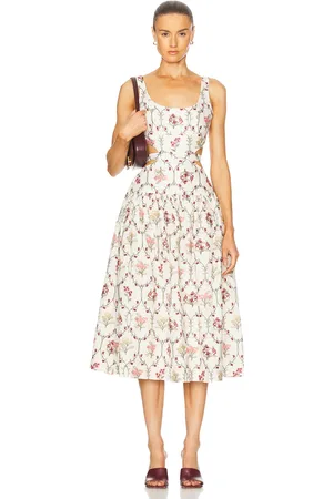Agua by Agua Bendita Totumo Orquidea Midi Dress in - Cream. Size L (also in ).