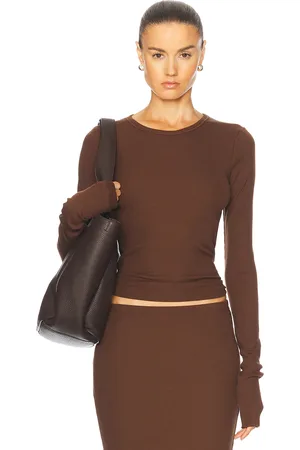 ÉTERNE Long Sleeve Fitted Top in - . Size L (also in S, XL, XS).