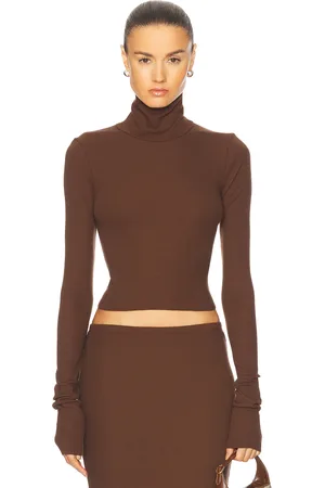 ÉTERNE Cropped Fitted Turtleneck Top in - . Size M (also in XL, XS).