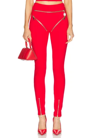 AREA Zipper Brief Legging in - Red. Size L (also in M, S, XS).