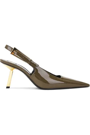 Saint Laurent Lee Slingback Pump in - Olive. Size 36.5 (also in 37.5, 39, 39.5, 40).