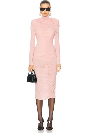 MAGDA BUTRYM Draped High Neck Midi Dress in - . Size 34 (also in 36).