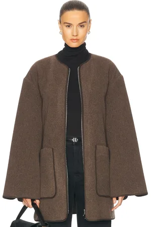 Totême Felted Wool Jacket in - Beige. Size 36 (also in 38).