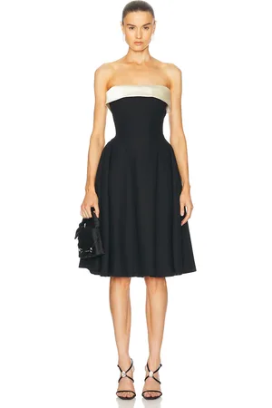 Mirror Palais Strapless Opera Lady Length Dress in - Black. Size L (also in M, S).