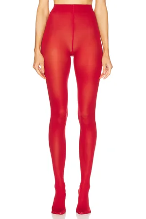 Falke Pure Matte 50 Tight in - Red. Size L (also in M, S).