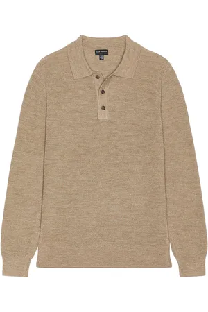 CLUB MONACO Refined Texture Polo in - Beige. Size M (also in S).