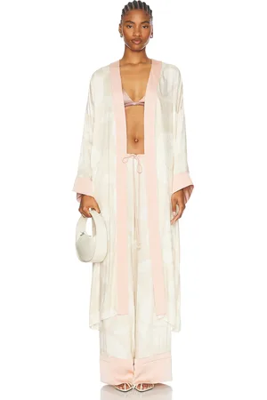 ALEXIS Silman Robe in - Beige. Size L (also in S, XS).