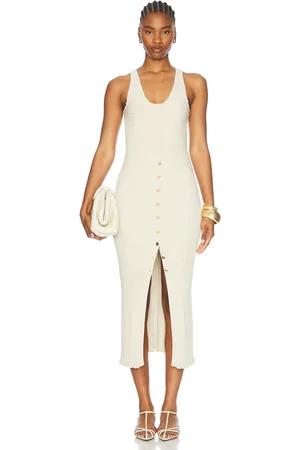 Paco rabanne Knitted Sleeveless Dress in - Ivory. Size L (also in M, S, XS).
