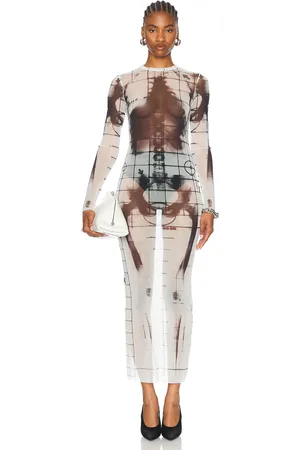 Jean Paul Gaultier Squeletor Long Dress in - White. Size L (also in M, S, XL, XS, XXS).
