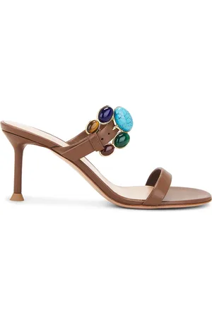 Gianvito Rossi Nappa Mule Sandal in - Brown. Size 36.5 (also in 37, 37.5, 38, 38.5, 39, 39.5, 41).
