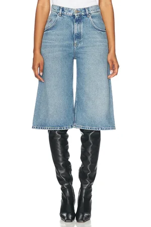 Stella McCartney Vintage Wash Culotte in Medium Blue in - Blue. Size 24 (also in 25, 30).