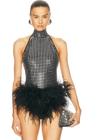 Ilkyaz Ozel Angela Bodysuit in - Metallic Silver. Size 36 (also in 34, 38, 40).