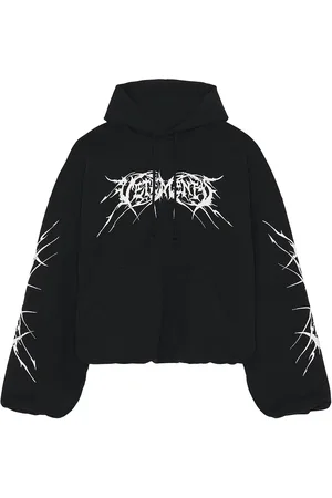 Vetements Death Metal Cropped Boxy Hoodie in - Black. Size L (also in M).