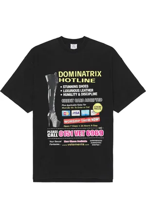 Vetements Dominatrix Hotline Oversized T-Shirt in - . Size M (also in ).