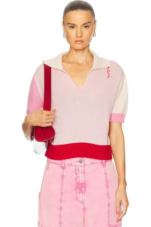 Marni Short Sleeve Sweater in - Pink. Size 38 (also in 40, 42, 44).