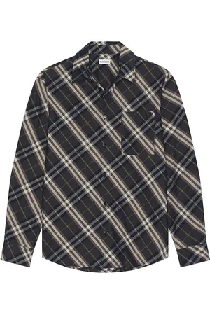 Burberry Large Scale Long Sleeve Casual Shirt in - Navy. Size L (also in M, S, XL/1X).