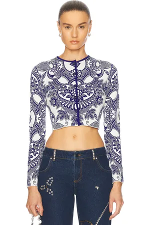 Etro Knit Long Sleeve Top in - White, . Size 40 (also in 42).