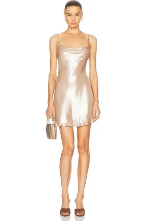 Diesel Mini Slip Dress in - Metallic Neutral. Size 36 (also in 38, 40, 42).