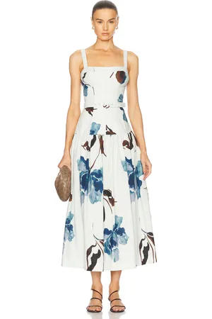 Nicholas Lidia Bustier Drop Waist Dress in - Blue. Size 10 (also in 2, 4, 8).