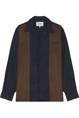Carhartt Delaney Shirt in - Brown,Navy. Size M (also in S, XL/1X).
