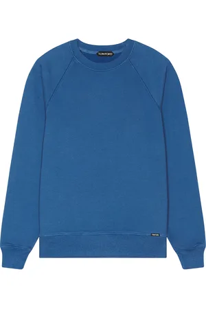 Tom Ford Garment Dyed Crewneck in - Blue. Size 46 (also in 48, 50, 52).