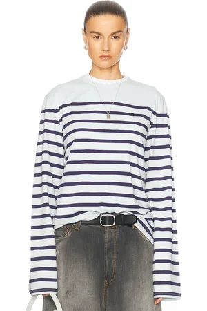 Acne Studios Erada Crew Neck Top in - Blue. Size L (also in M, S, XS).