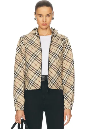 Burberry Cropped Windbreaker in - Beige. Size L (also in M, S, XS).