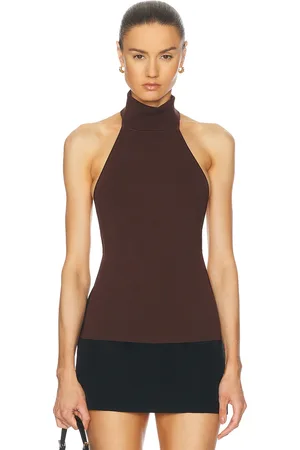 Cult Gaia Wake Knit Top in - Brown. Size L (also in ).