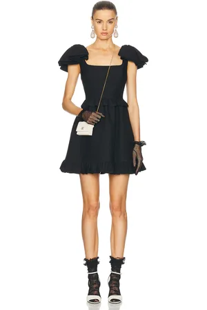 VALENTINO Crepe Couture Dress in - Black. Size 36 (also in 38, 40).