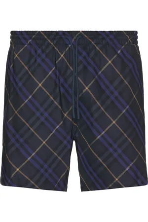 Burberry Printed Check Swim Short in - Navy. Size L (also in M, S).