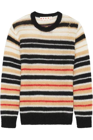 Marni Round Neck Striped Sweater in - Brown. Size 46 (also in 48, 50).